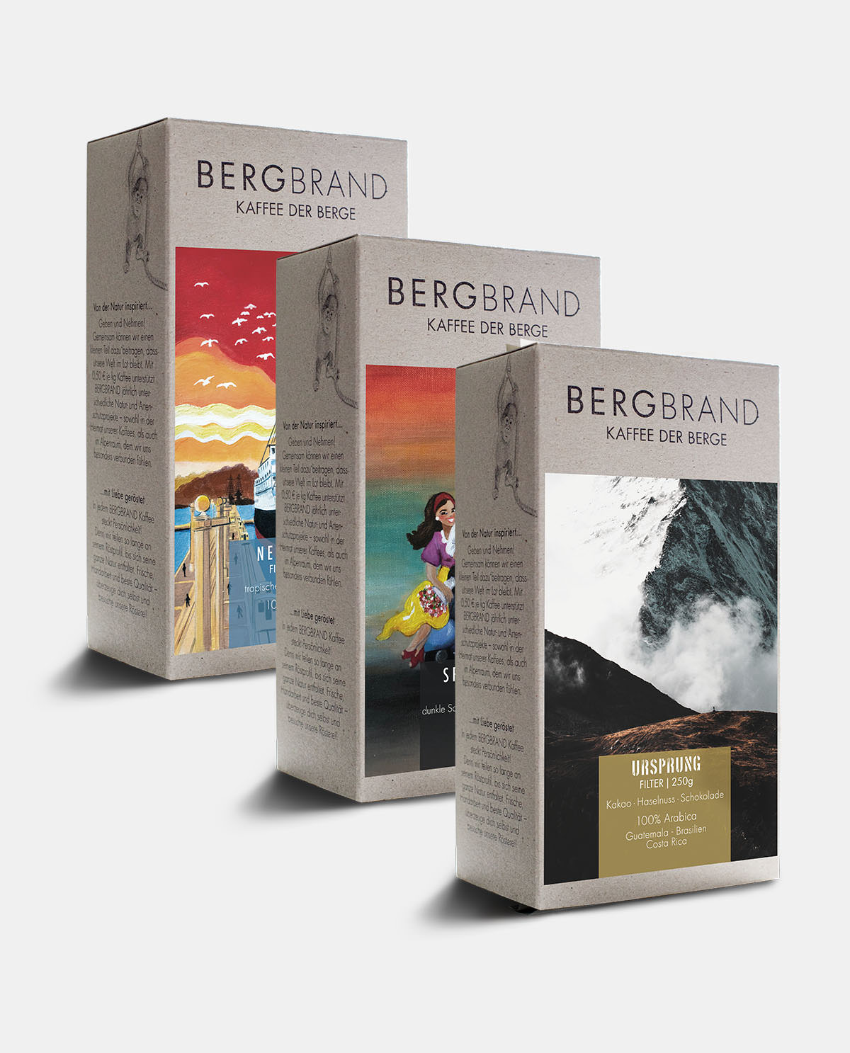 Filterkaffee Paket schokoladige Zusammenstellung